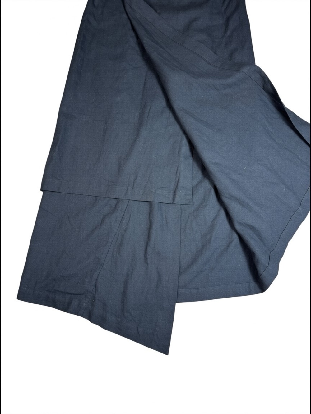 Kaliyana Layered Wrap Linen Blend Black Maxi Skirt Size L - Picture 5 of 8